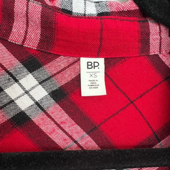 Red plaid button down shirt - Picture 3 of 5